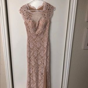 Elegant formal nude dress